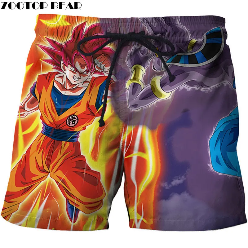 Для будущих мам Dragon Ball Bardock коротким рукавом и персонажами мультфильмов для отдыха Для мужчин шорты 3D принтом GOKU быстросохнущая пляжные шорты для мужчин Повседневное дышащие летние zootop bear