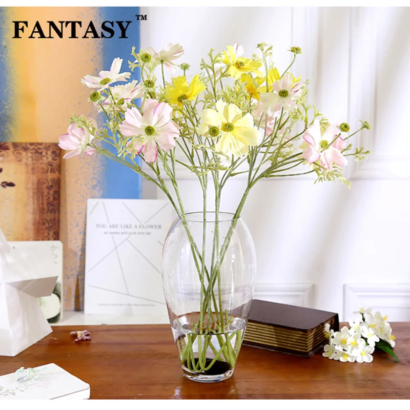 

FANTASY 60cm Artificial Silk Daisy Flowers Branch High QualitySimulation Flower Bouquet For Bedroom Arrangement Party Decoration