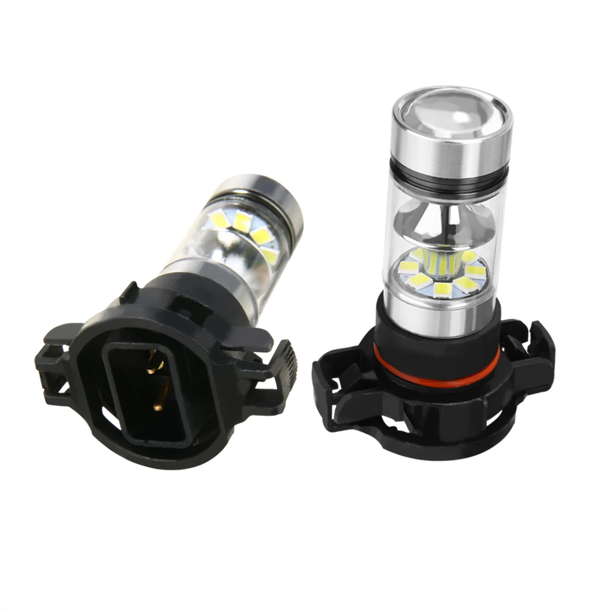 Mayitr 2pcs 5202 H16 PS24W 100W Car LED Fog Light Day-time Tunning Lamp Bulb White 12V 6000K