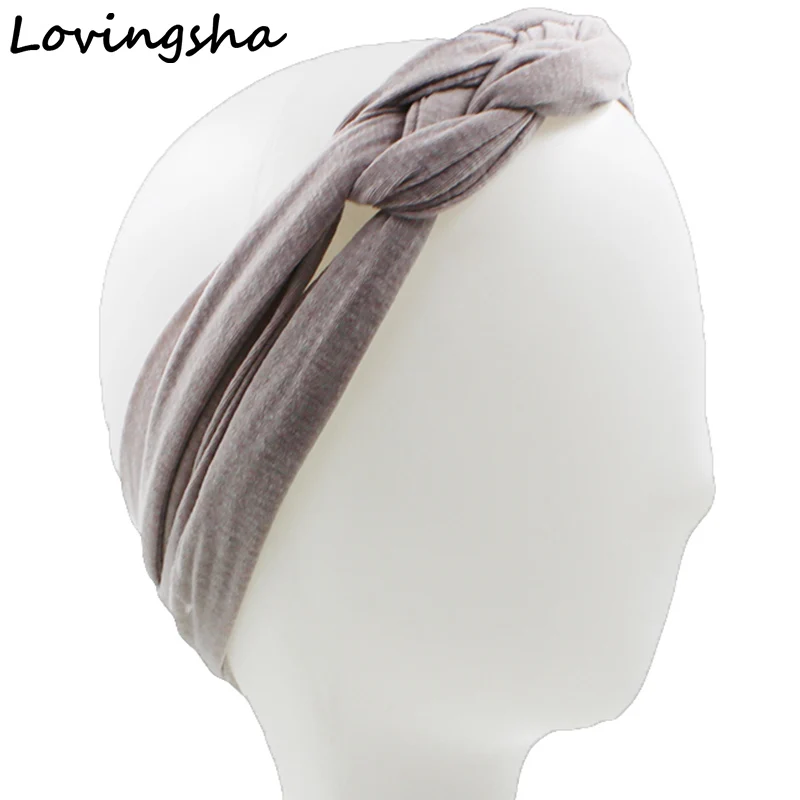 LOVINGSHA diseño sólido Twist mujeres lazo de las mujeres pelo Accesorios las vendas del pelo del Ponytail Accesorios cuerda FD065