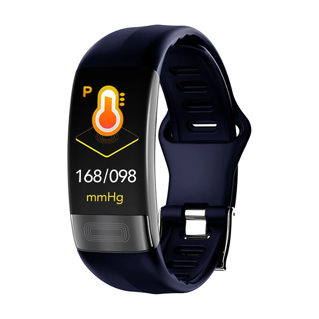 Vwar P11 ЭКГ+ PPG смарт-браслет кровяное давление HR монитор Smartband фитнес-трекер часы Шагомер умный Браслет для IOS Android - Цвет: Dark Blue