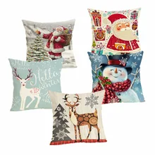 Christmas Cushion Case Decorative Cushion Cover 45x45CM Cotton Linen Square Throw Pillow Cover Decorative Pillow Case Christmas Cushion Case Decorative Cushion Cover 45x45CM Cotton Linen Square Throw Pillow Cover Decorative Pillow Case