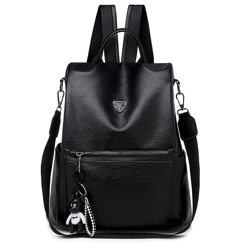 

Shoulders Package Woman 2019 Concise Guard Against Theft Multipurpose Single Backpack women Joker Soft Leather Travel Both
