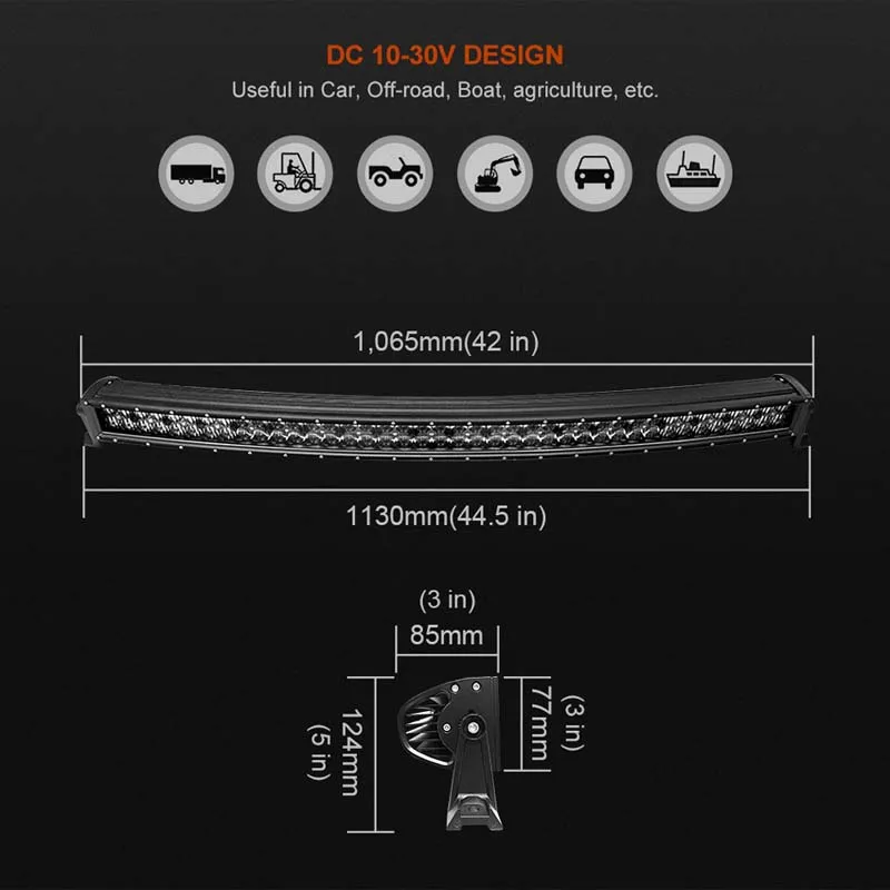 DERI 5D 22 32 42 дюймов черный объектив 200 Вт 300 Вт 400 Вт изогнутый СВЕТОДИОДНЫЙ рабочий светильник для LADA Jeep Dodge Toyota SUV ATV внедорожный пикап