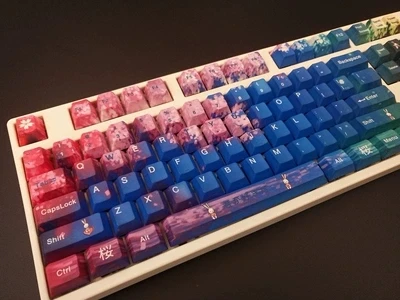 1 комплект 60/87/104 ключей ночные колпачки для Sakura PBT сублимационные механические