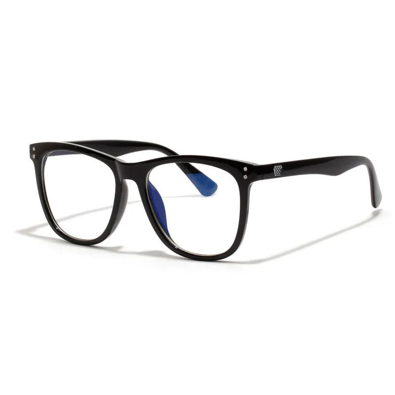 Anti Blue Ray Square Glasses Frame Women Men Transparent Optical Eyewear Vintage Blue Light Blocking Glasses Computer Goggle - Цвет оправы: Черный
