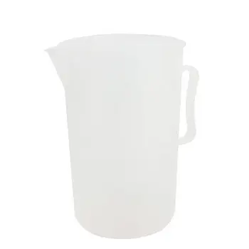 

Laboratory Clear White Plastic Handle Water Liquid Measuring Cup 2000mL
