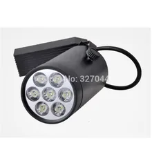 1 предмет, розница 7X3 Вт 21 Вт светодио дный след 85V-AC265V Алюминий белый черный корпус железнодорожных верхнего света spotlight
