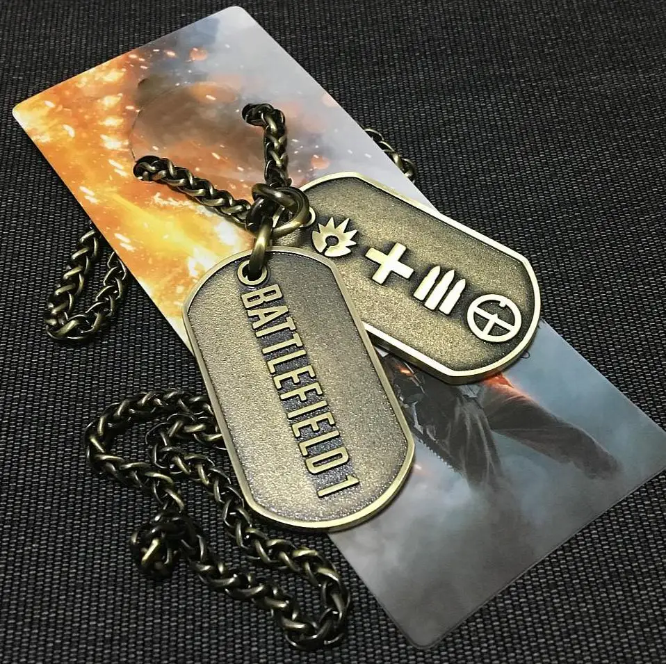戦い1ゲーム限定版メタルドッグタグネックレス男性用ペンダント