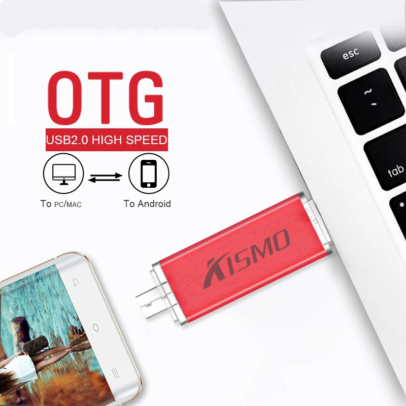 Kismo USB 2,0 флеш-накопитель 8 ГБ 16 ГБ 32 ГБ 64 ГБ android карта памяти OTG Micro USB флеш-накопитель для samsung S6 S7 Edge A3 A5 A7