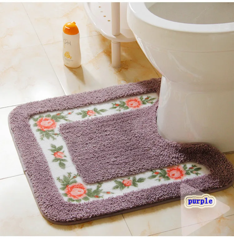U-образные коврики для ванной, Мягкие накладки, противоскользящие Домашние коврики для ванной комнаты, декоративные аксессуары для ванной и туалета