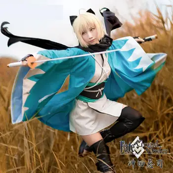

Fate Grand Order Okita Souji Cosplay Sakura Saber Artoria Pendragon Anime Fate Stay Night Fate Zero Costume