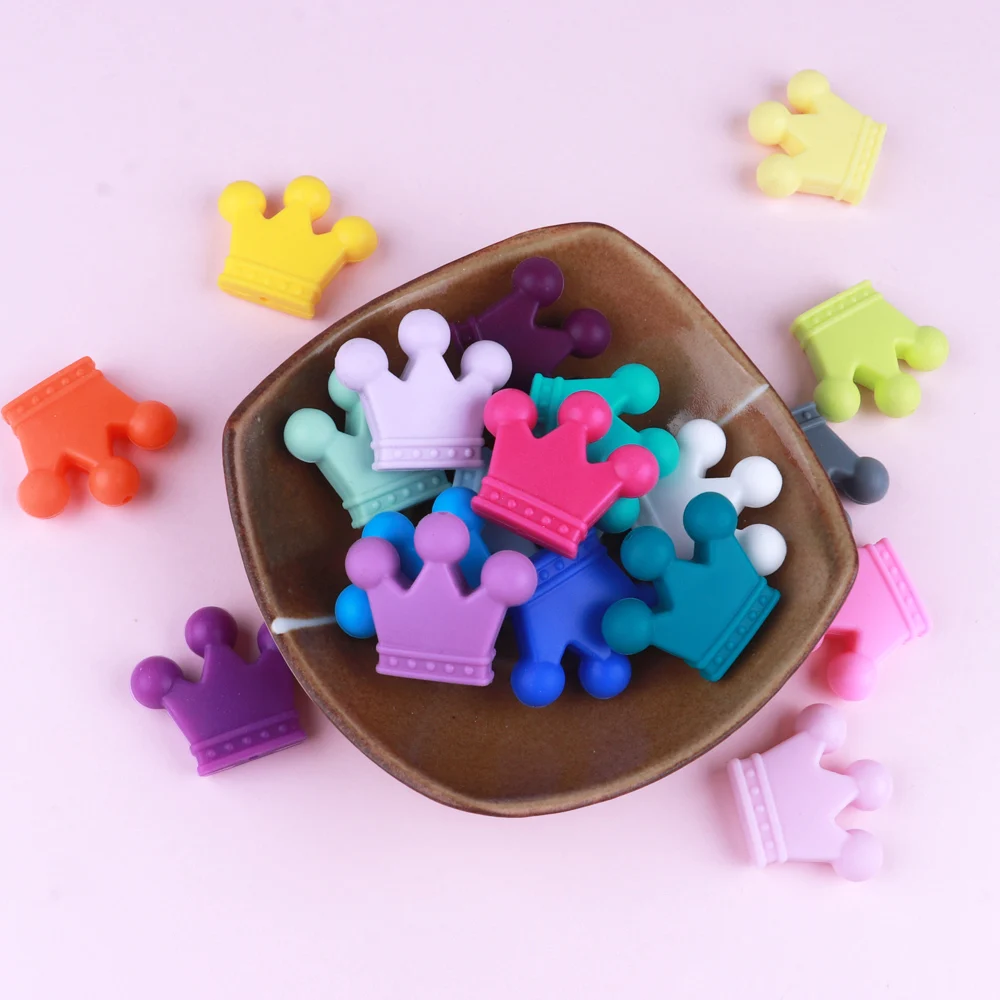 10 шт. силиконовые бусины в виде короны TYRY.HU пищевая грызуны детская игрушка для