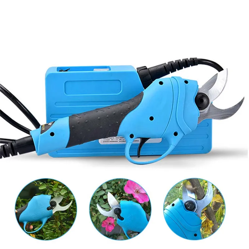 Freeshipping Garden Power Tools 36V Li-ion Battery Electric Pruning Shears 30MM Bonsai Tool Profesional Branch Cutter Scissors (1)