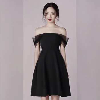 

2019 A-Line Dress Sexy Celebrity Backless Fashion Short Mesh Mini Wommen Slash Neck Night Club Body con Party Dresses Wholesale