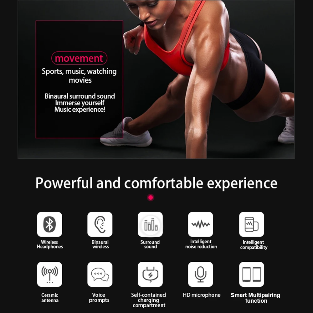 Новые 3 в 1 многофункциональные TWS Bluetooth наушники беспроводные Bluetooth V5.0 наушники+ банк питания+ беспроводной bluetooth-динамик
