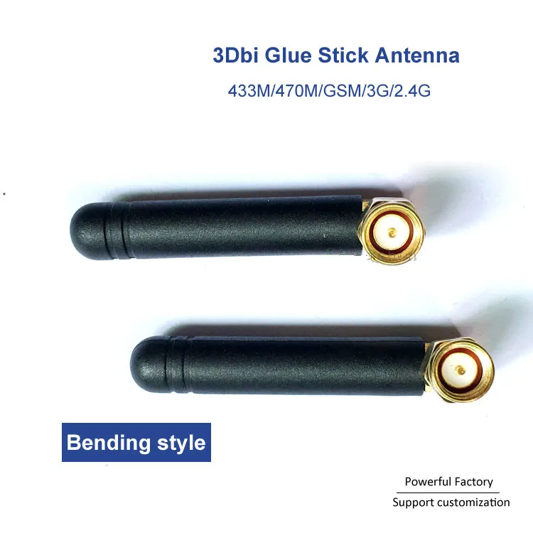 433M 470M GSM 3G 2.4G glue stick antenna 5CM SMA bend male antenna 1PCS