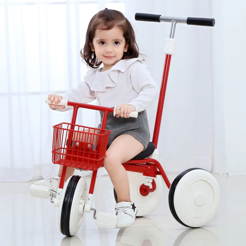 

Infant Shining Children Tricycles Dual-purpose tricycle Bicycles Portable Wheel barrows 2-5 Years Old Pedal Children's Cars