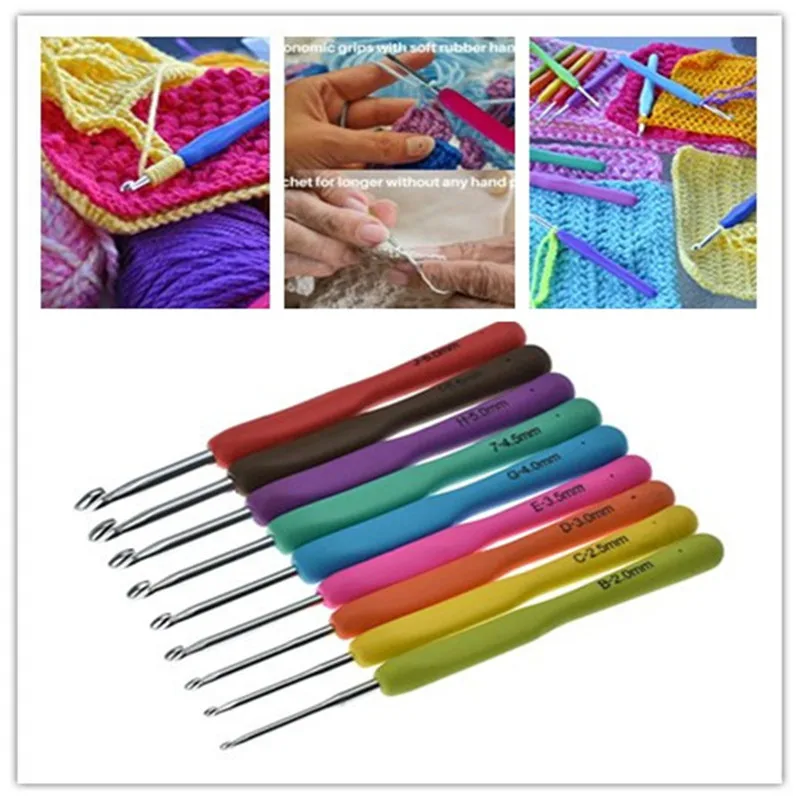KOKNIT Crochet Hook Needle Set 8pcs Bamboo Knitting Needles 9 Pcs Ergonomic  Crochet Hooks For Knitting With Bag - AliExpress