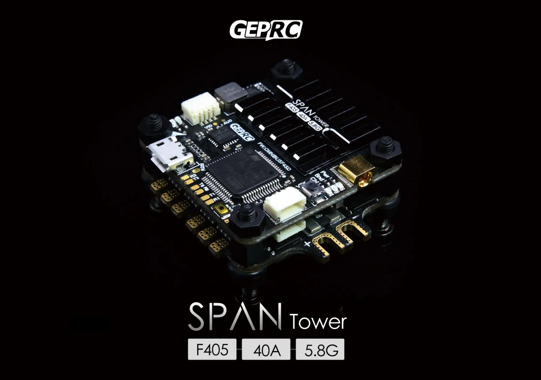 GEPRC SPAN F4 Tower F405 управление полетом Betaflight интегрированный 5,8G 48CH VTX+ BLHeli_S/Dshot600 40A ESC 4в1 для гоночного дрона FPV