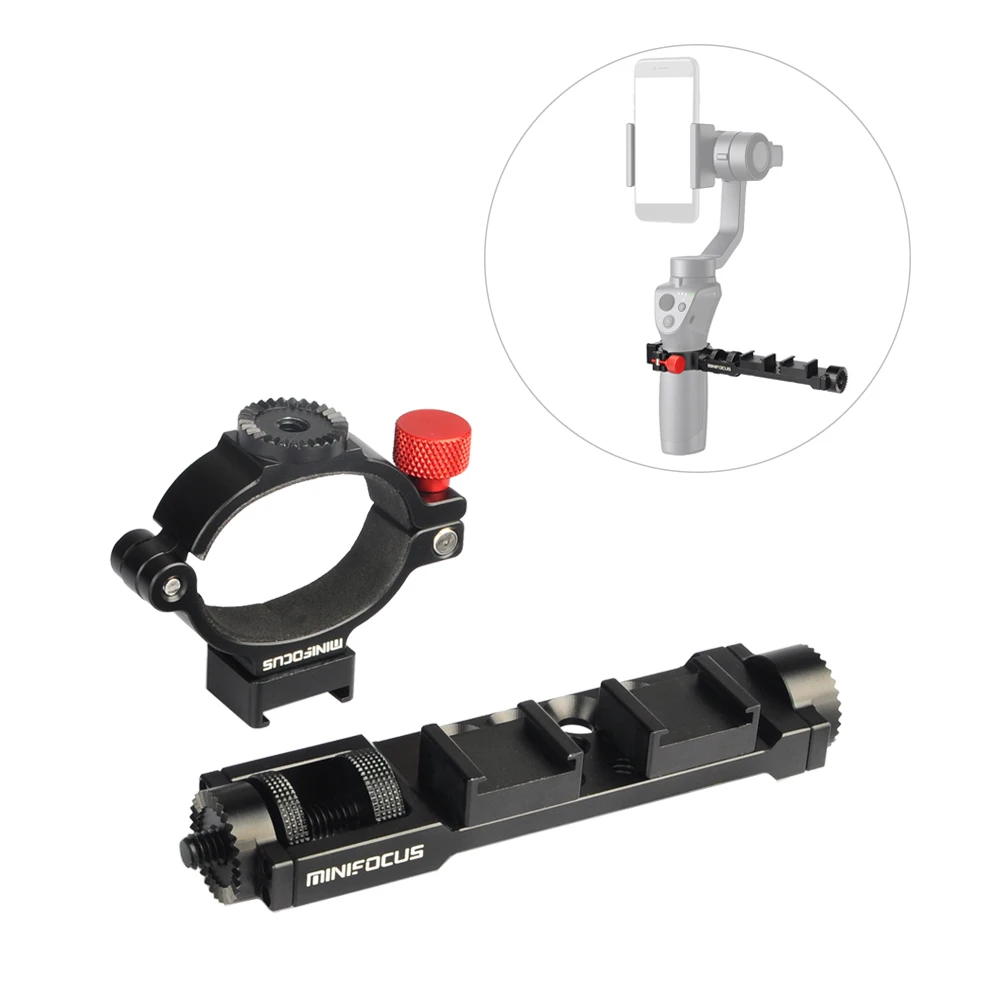 

O-Ring Extension Arm Adapter Clamp for DJI Osmo Mobile 2 Video Microphone and LED Light Cold Shoe 1/4 Threads and Rosette Mount