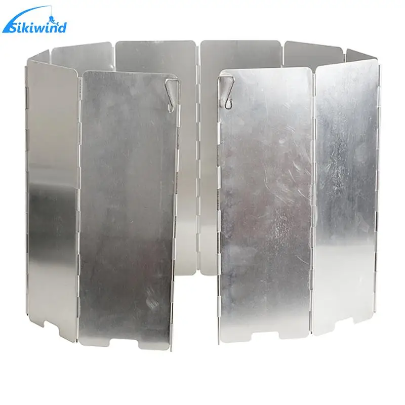 

10 Plates Foldable Camping Picnic Cooker Stove Wind Screen Windshield Outdoor Stove Accessories