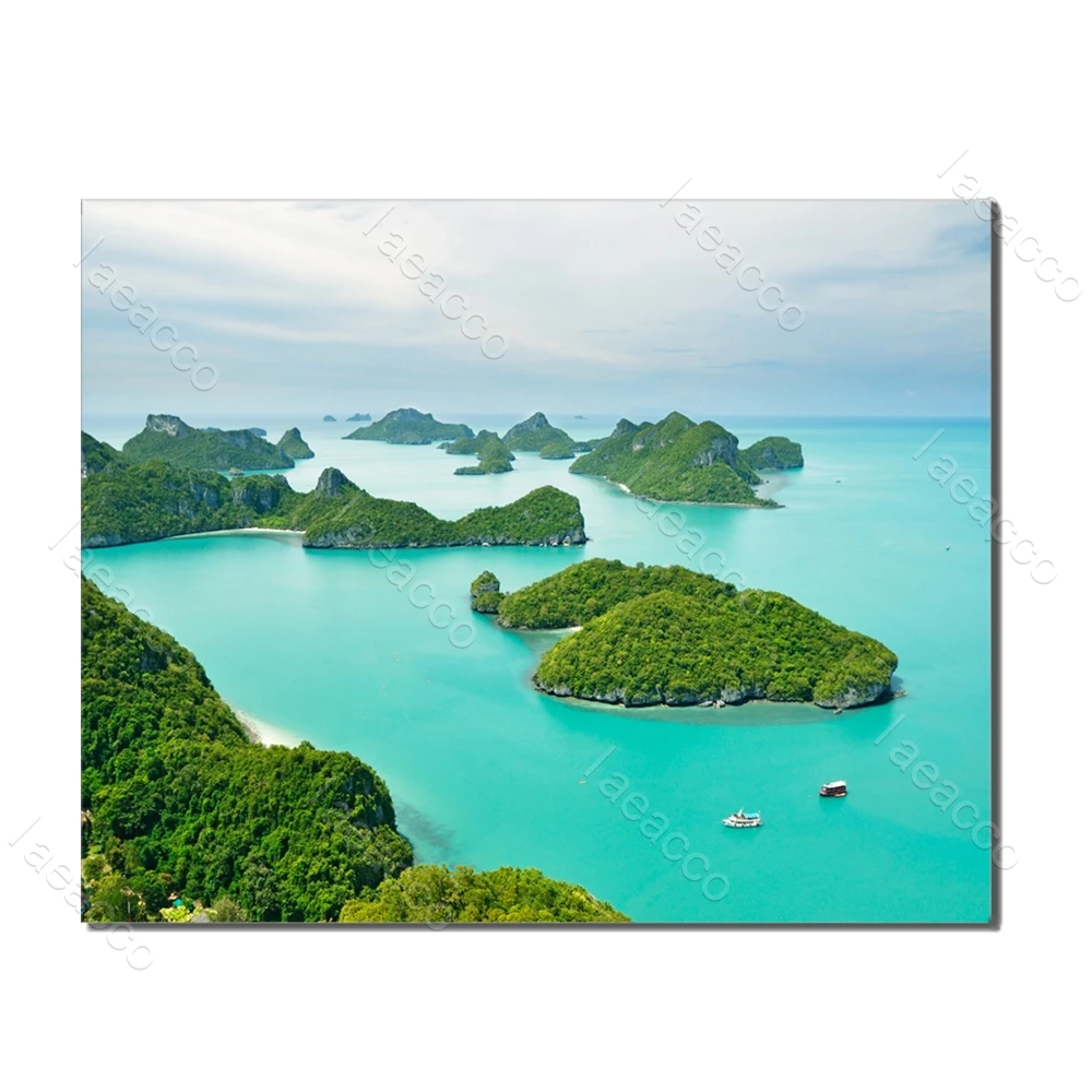 

Laeacco Natural Landscape Posters and Prints Nordic Painting on Canvas Wall Artwork Living Room Bedroom Home Decor No Frame