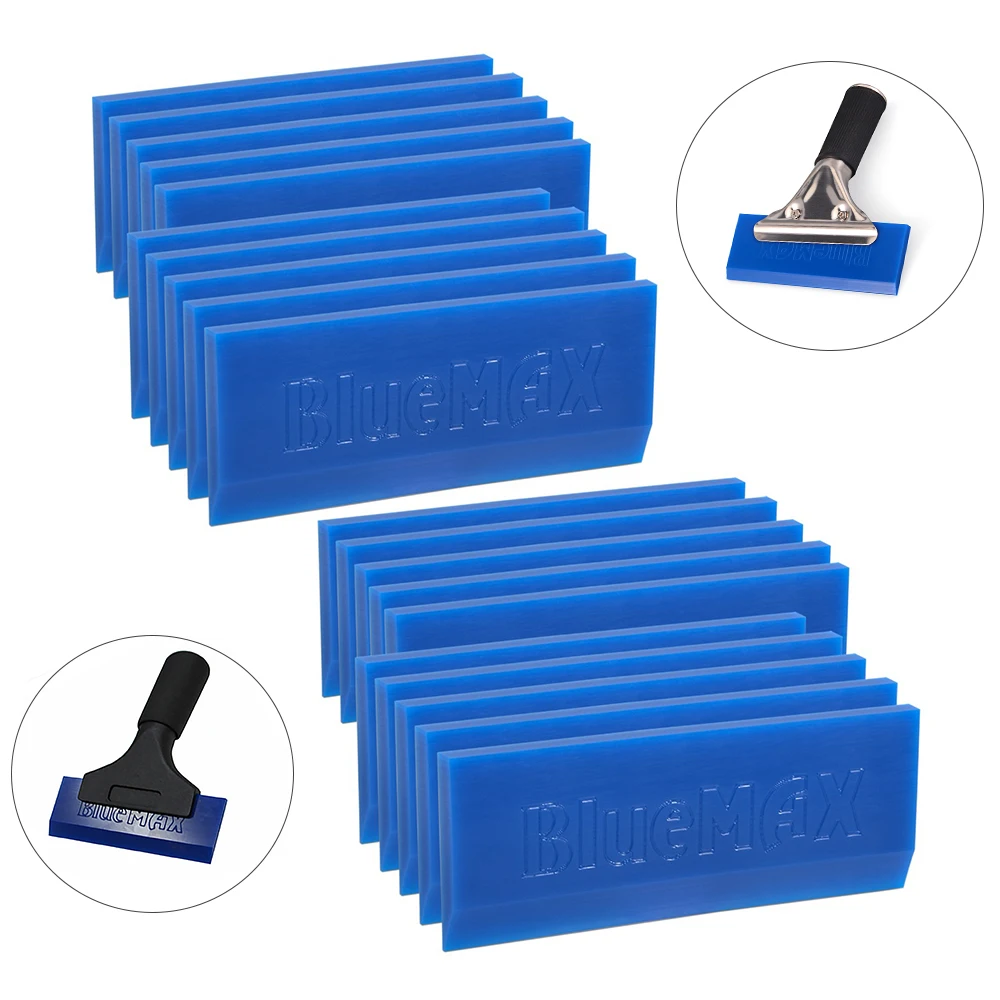 

EHDIS Squeegee BLUEMAX Rubber Strip Spare Blades Window Tints Vinyl Car Wrapping Tool Water Ice Scraper Household Cleaning Tool