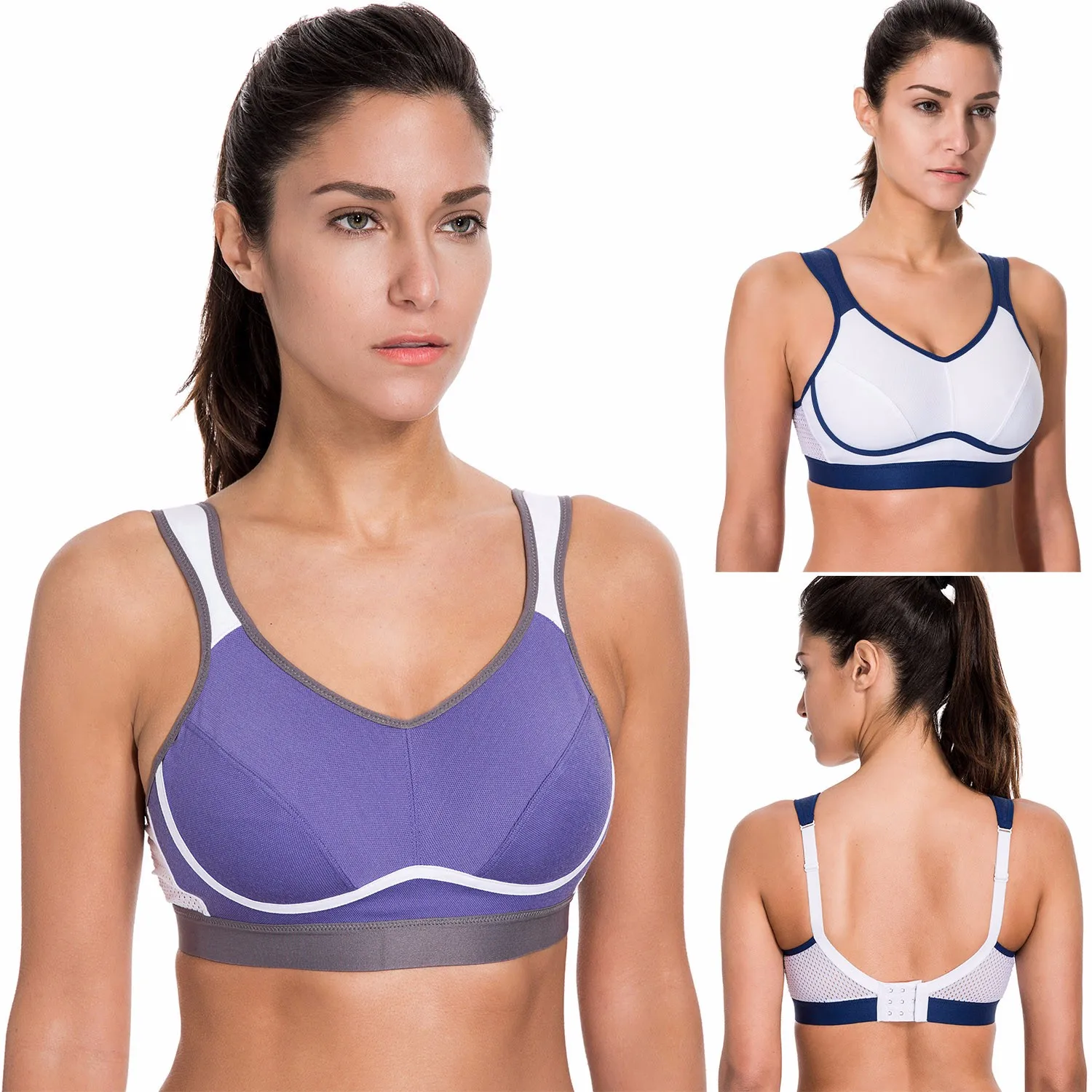 comprar Controle de Suporte de Alto Impacto de Rejeição das mulheres Plus Size Treino Sports Bra