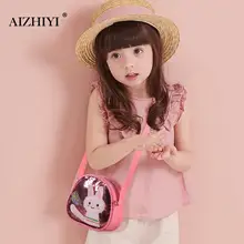 Милые сумки-мессенджеры из искусственной кожи с блестками и рисунком кролика, Детские повседневные сумки через плечо