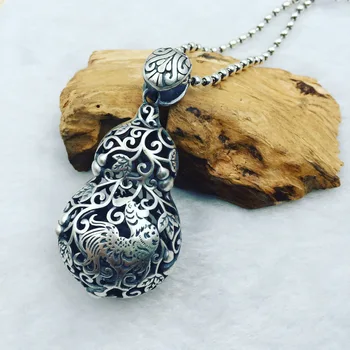 

925 sterling silver gourd cock pendant