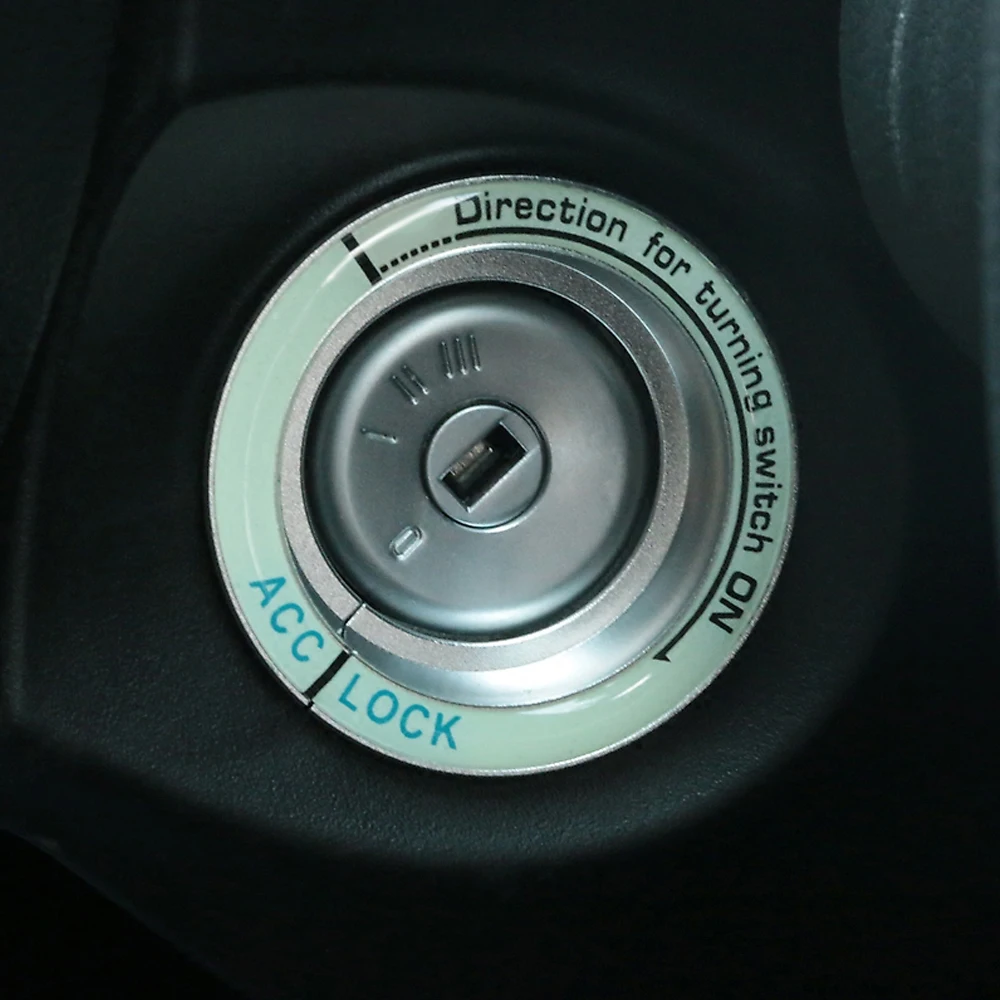 1 шт. светящаяся наклейка на зажигание ключ переключатель кольцо крышка круглая накладка на отверстие для ключа наклейка для Ford Focus 2 3 4 MK2 MK3 MK4 Kuga Mondeo