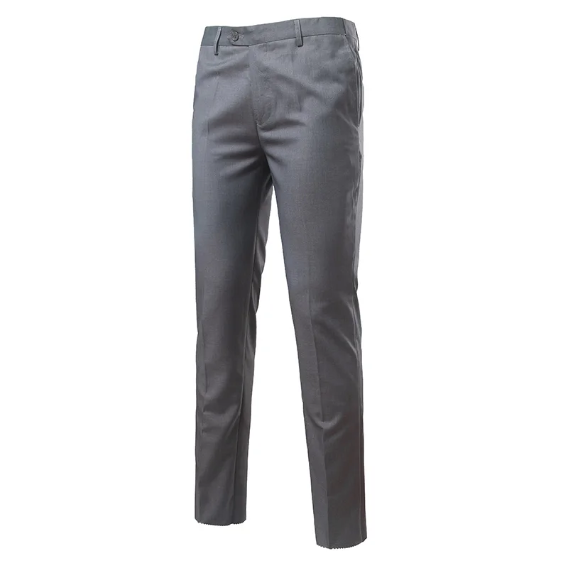 

2019 Fashion Men Suit Pants, Black ,Gray ,Wine Red, Treasure Blue, Business Leisure Mens Trousers Comfortable and Elegant