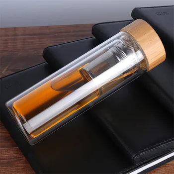 Travel Drinkware Portable Double Wall Glass Tea Bottle Tea Infuser Glass Tumbler Stainless Steel Filters The Tea Filter 2