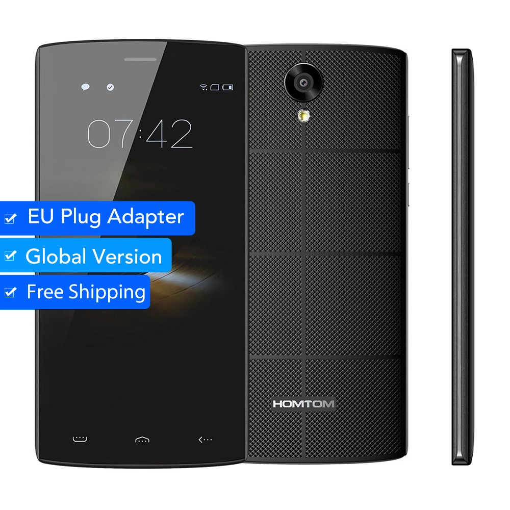 Оригинальный HOMTOM HT7 5 ''смартфон 3G Android 1 MTK6580 4 ядра 0 ГГц г + 8 1280x720 мобильный
