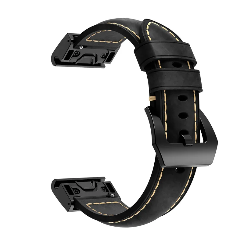 Ремешок из натуральной кожи для наручных часов быстросменный браслет Garmin Fenix 5/ 5