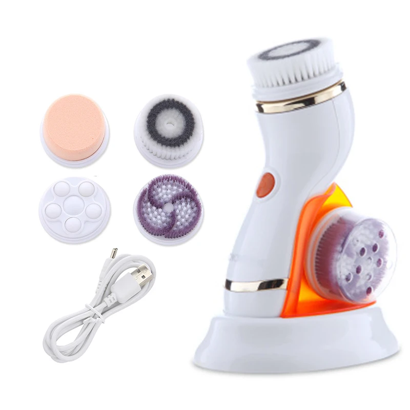 Replaceable Head Brush Electric Facial Cleansing Brush Face Massager