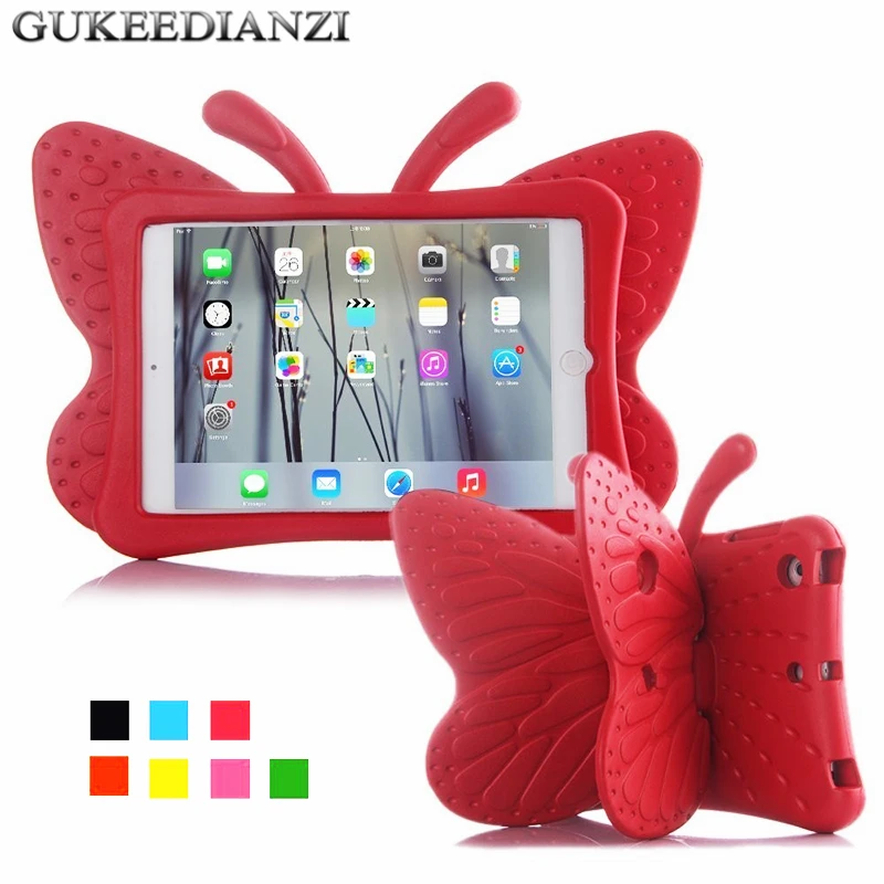 GUKEEDIANZI Hot Case for IPad Mini 1 2 3 4 7.9" Cartoon Butterfly Stand Tablet Cover Mini3 Mini2 Mini1 Kids Safe Cases | Компьютеры и