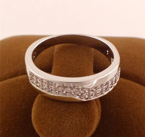 MISANANRYNE 2017 Fashion CZ Wedding Ring Silver Color Classic Ring For Women