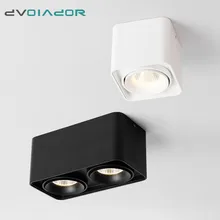 Квадратный Диммируемый светодиодный настенный светильник 10 Вт 12 Вт 20 Вт COB Точечный светильник с одной/двойной головкой потолочный светильник поверхностного монтажа светильник