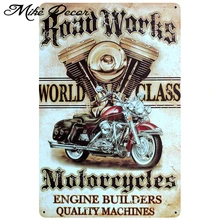 [Mike86] строители двигателя мотоцикла металлическая жестяная вывеска для паба Настенная Доска постер для декора дома A-669 смешанный заказ 20*30 см