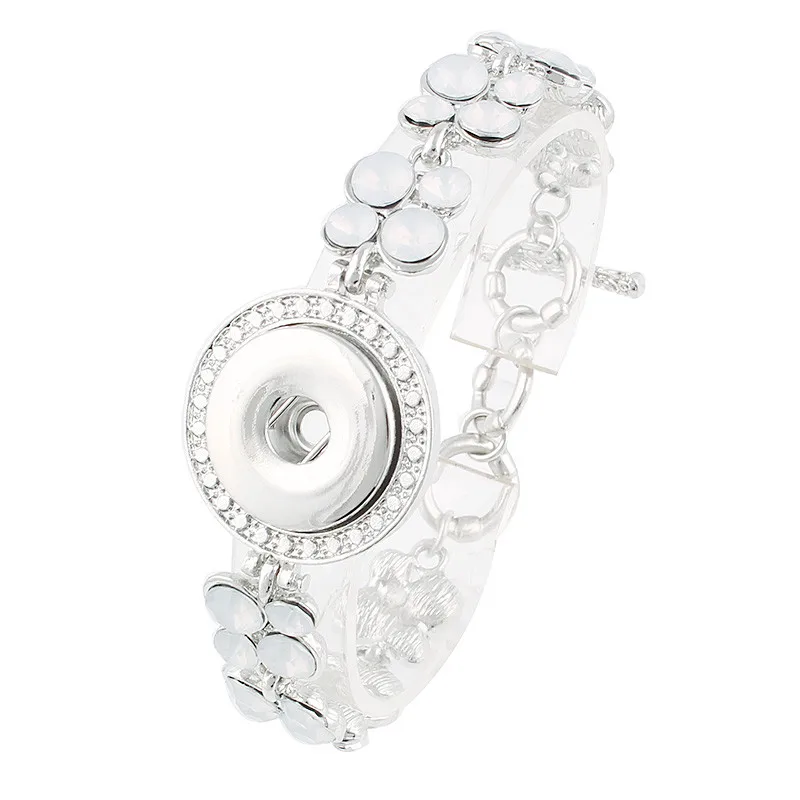 Ювелирные украшения с застежкой часы сердце оснастки регулируемый браслет с металлической цепью 18 мм кнопки браслет браслеты DIY Аксессуары