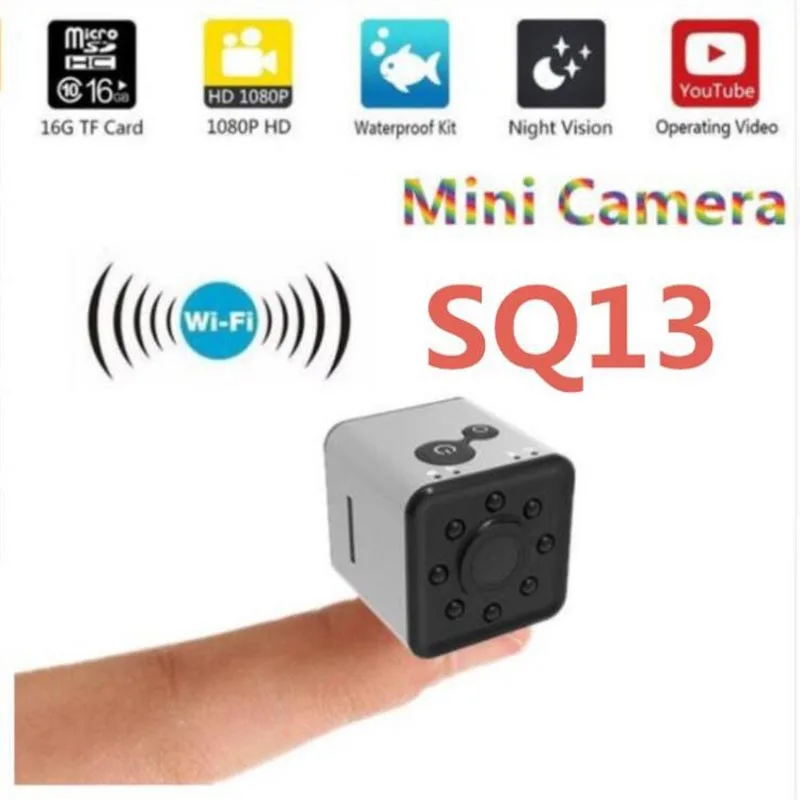 SQ13 HD wifi маленькая мини камера cam 1080P видео датчик ночного видения Видеокамера микро камера s DVR регистратор движения видеокамера SQ 13