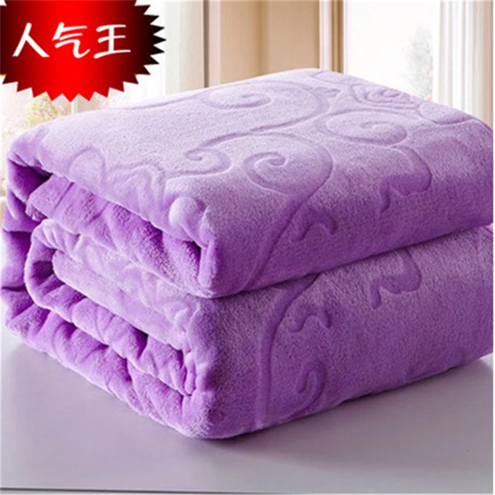 320gsm цельные фланелевые одеяла с тиснением для кровати, домашнее постельное белье, норковая зимняя простыня, покрывало для дивана, покрывало, плед, одеяла