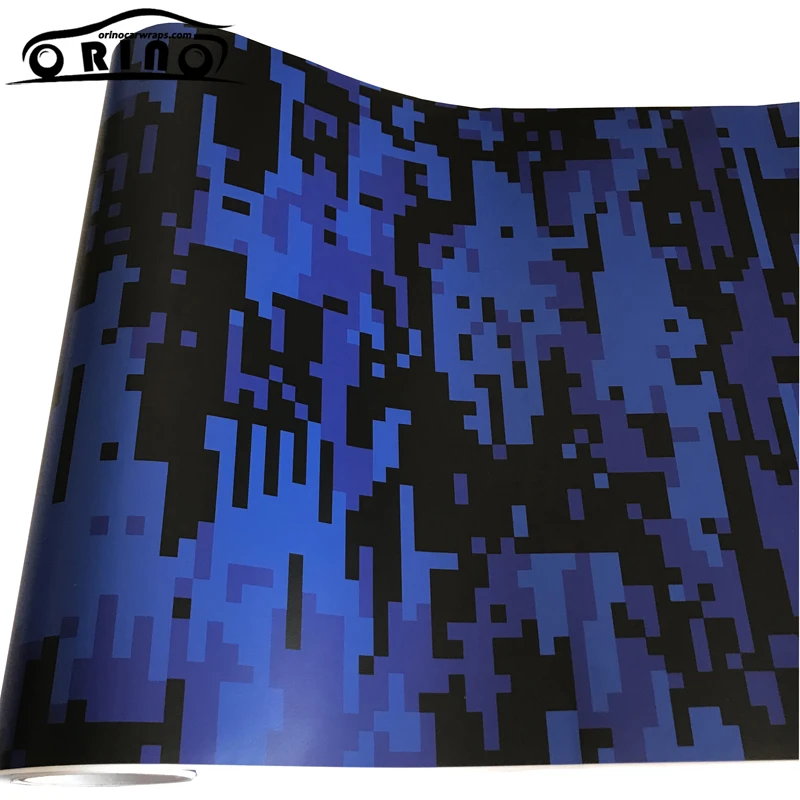 Black Blue Digital Vinyl Film Wrap