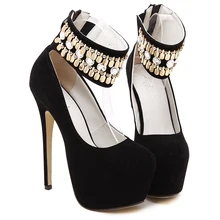 Women Pumps Thin Heels 2016 Hot Selling Women Shoes High Quality 16cm super High Heels Size 35-40