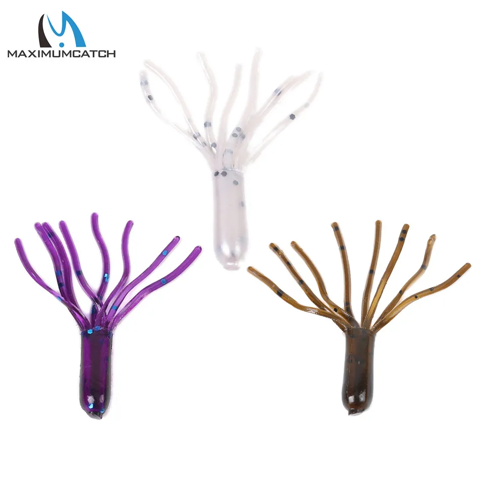 

Maximumcatch 30Pcs/Lot Soft Fishing Lure Tubes 45mm 0.6g Artificial Bait Worm Soft Bait Tubes