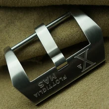 Нержавеющая сталь MERJUST 316L 22 мм 24 мм 26 мм матовый мужской кожаный ремешок Резиновая Пряжка для часов PAM Pilot Watch Zenith