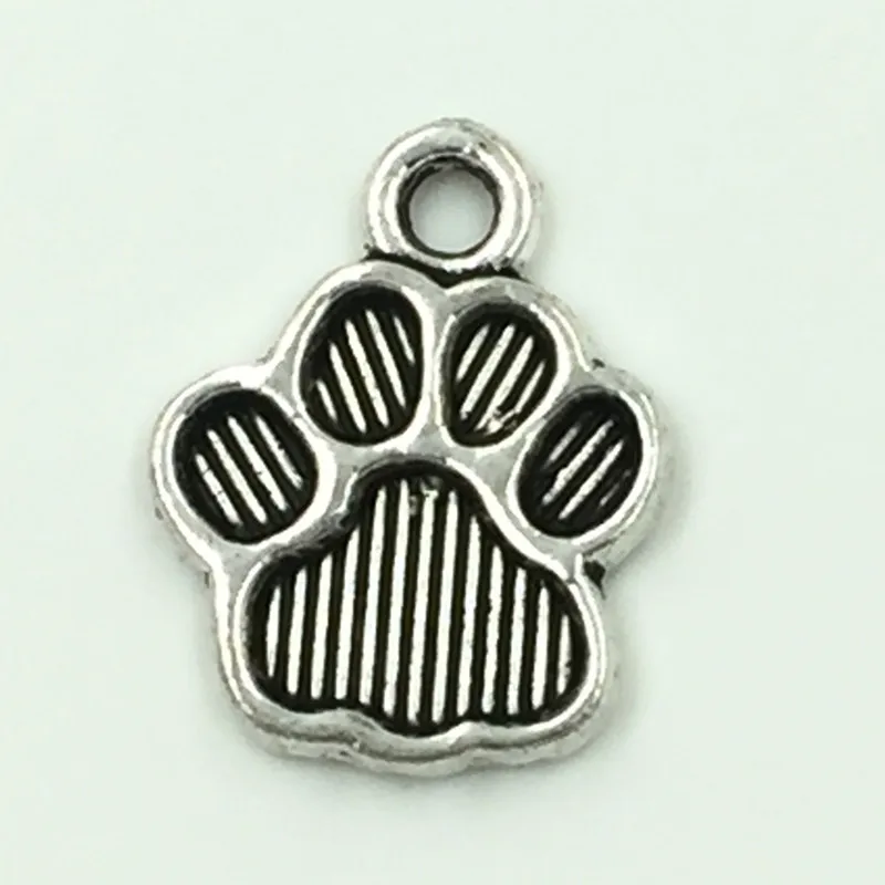 100Pcs/lot Retro Silver Tone Bear's Paw Charm Pendants Breloque DIY Jewelry Making 15x12mm | Украшения и аксессуары