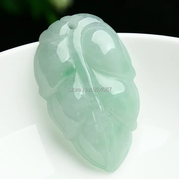 

Natural emeralds leaves Burma jade pendant Pendant Necklace Pendant female Mussaenda authentic special